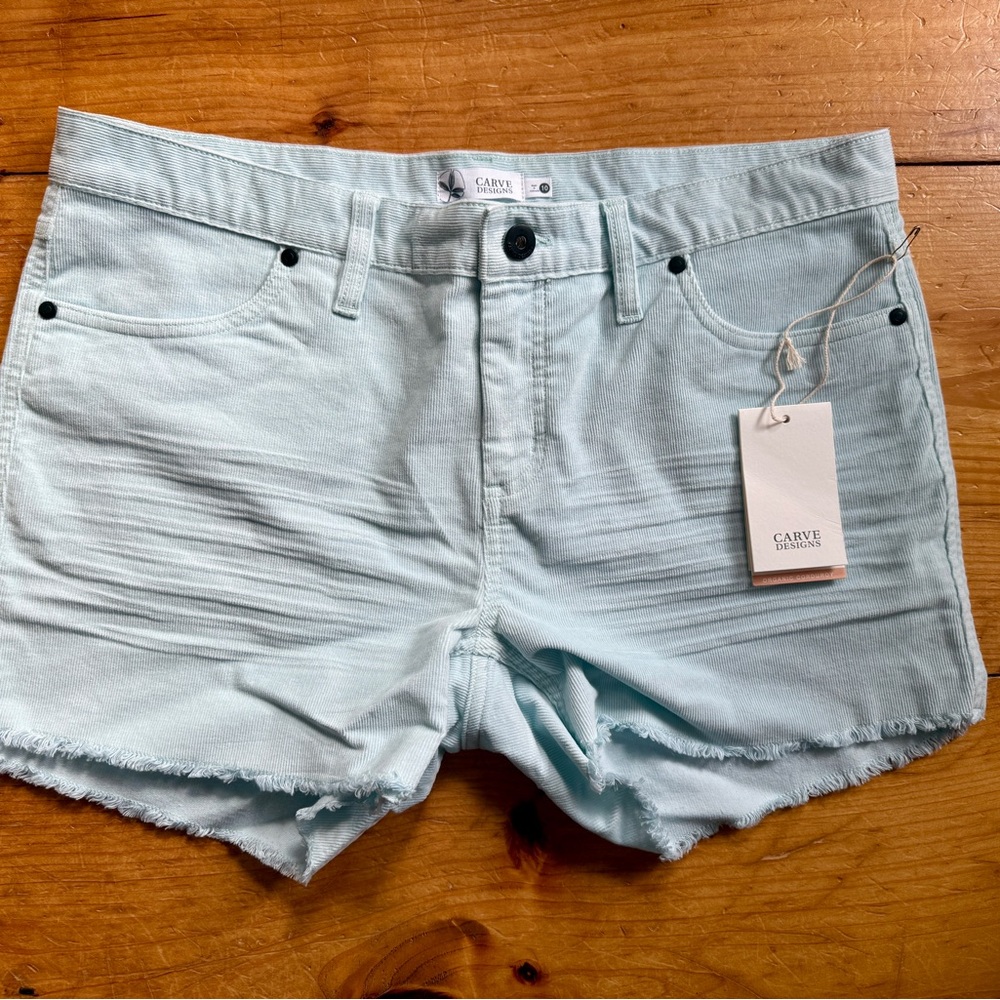 Carve Designs Oahu Ice Blue Shorts, Size 10 - NWT